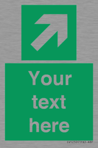 Custom Arrow Top Right Sign